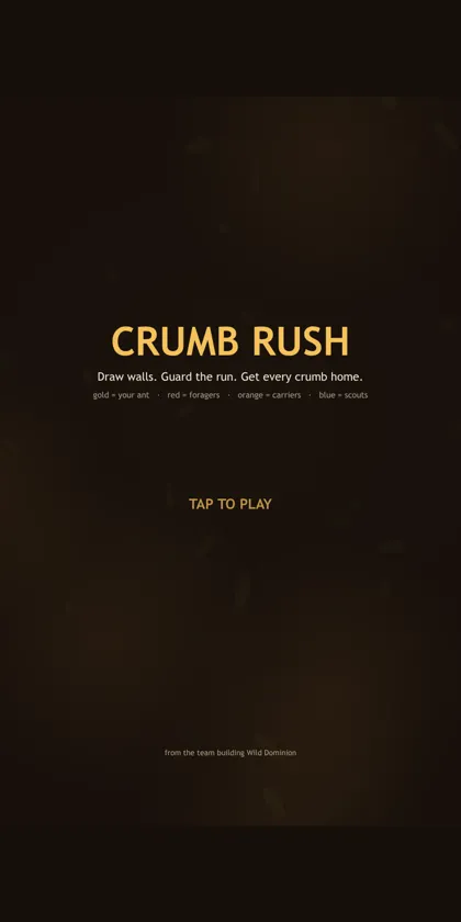 Crumb Rush title screen